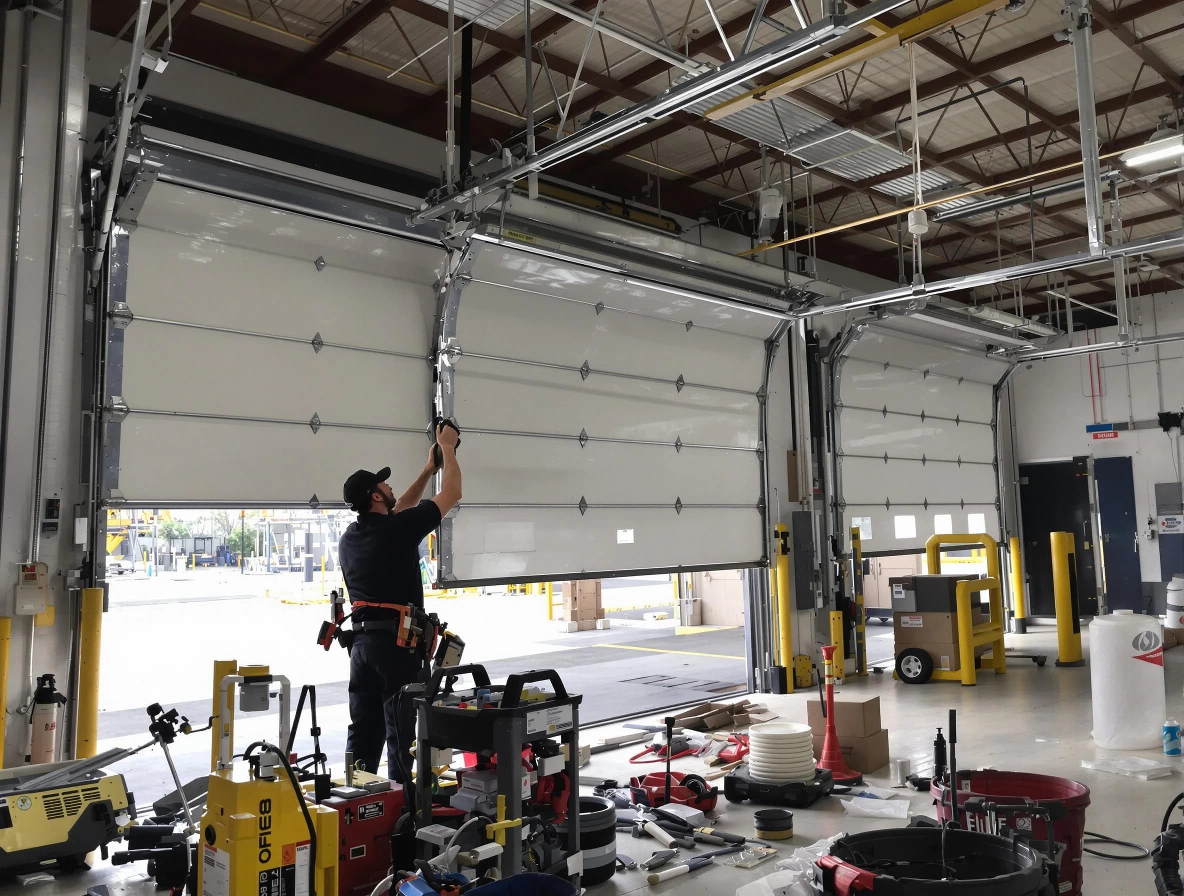 West Valley City Garage Door Repair technician performing commercial garage door repair in West Valley City