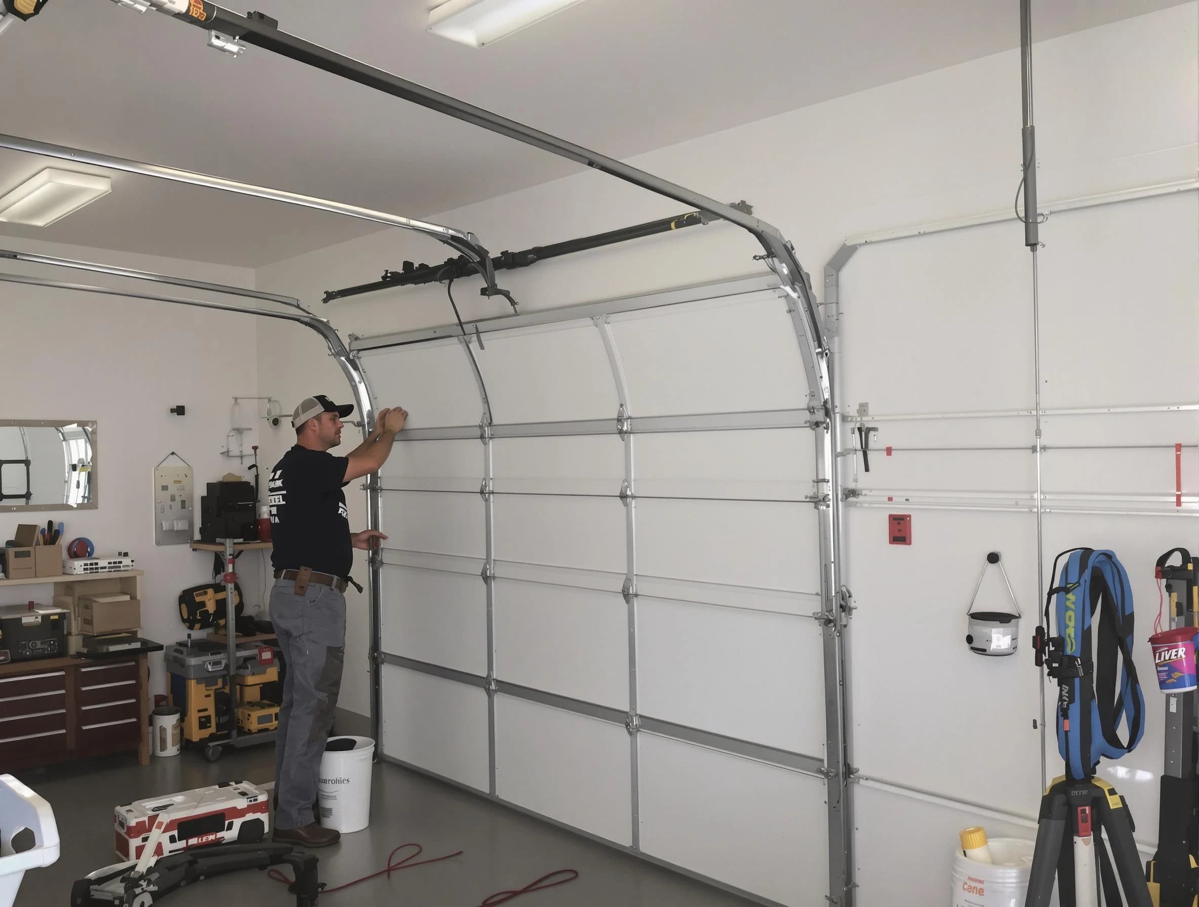 West Valley City Garage Door Repair team installing new garage door in West Valley City