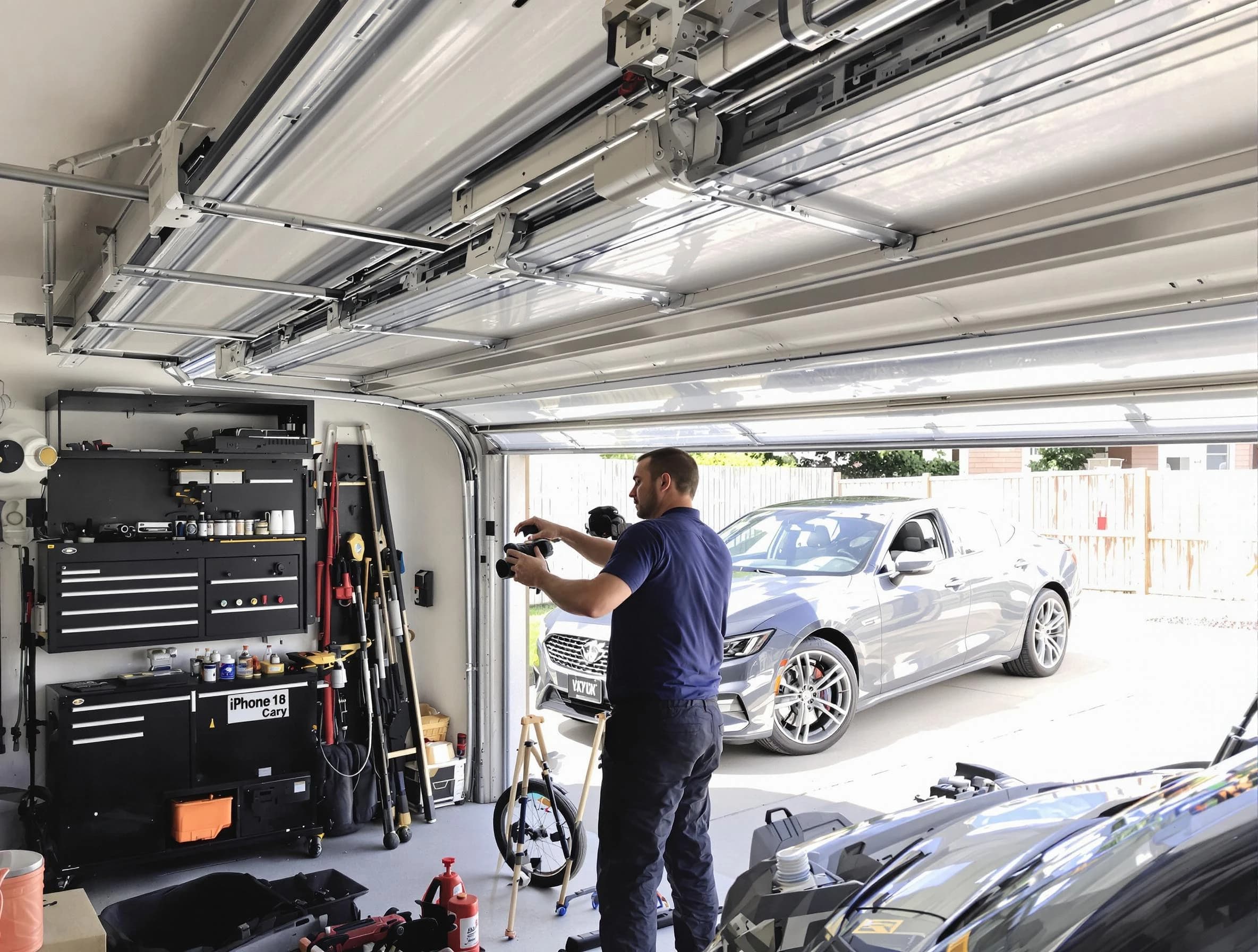 West Valley City Garage Door Repair technician fixing noisy garage door in West Valley City