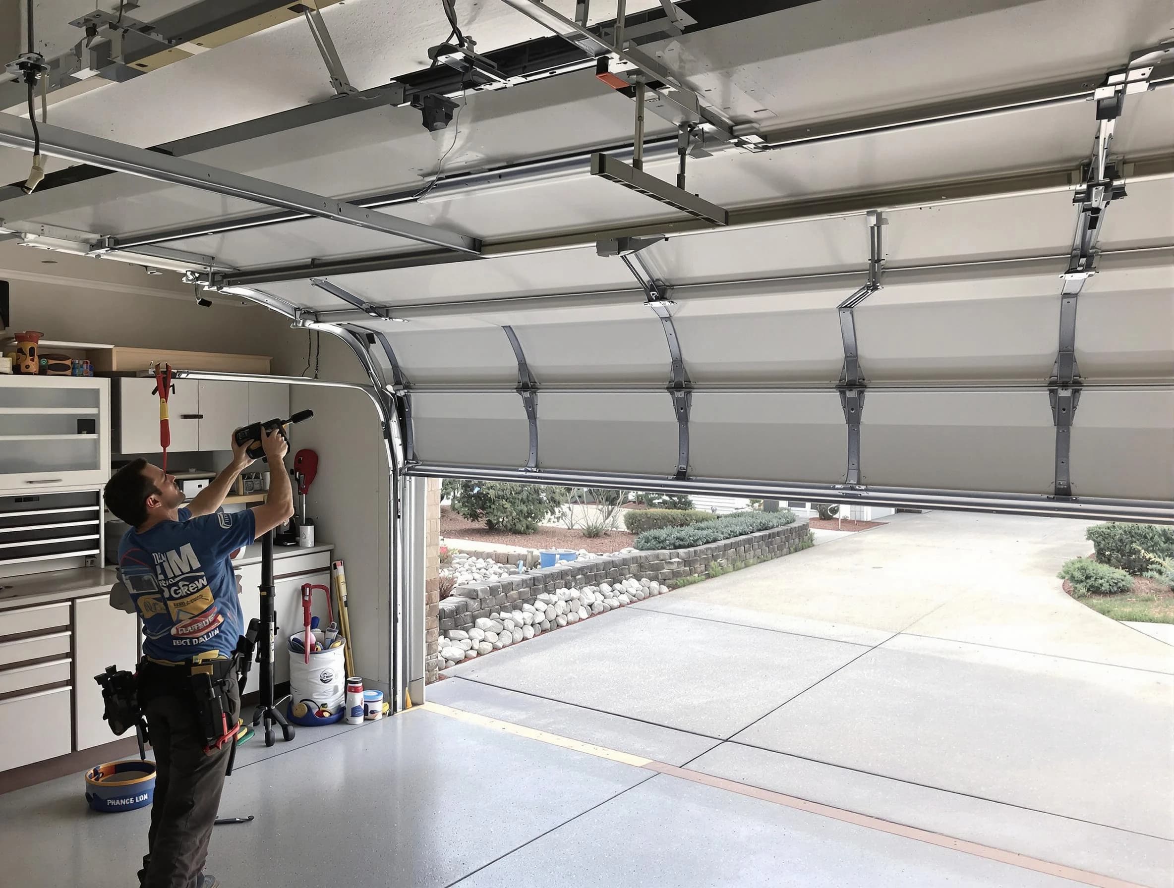 Garage door track repair service by West Valley City Garage Door Repair in West Valley City