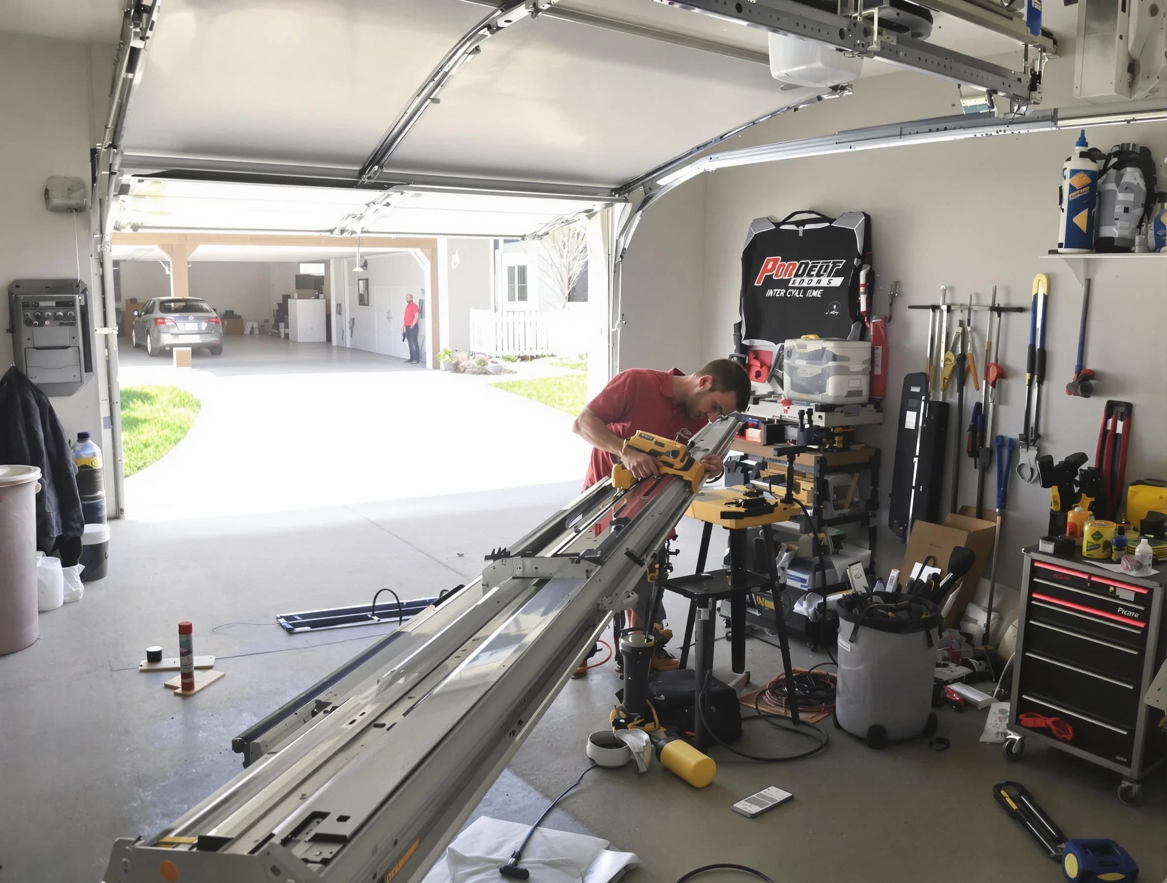 West Valley City Garage Door Repair expert performing track repair in West Valley City