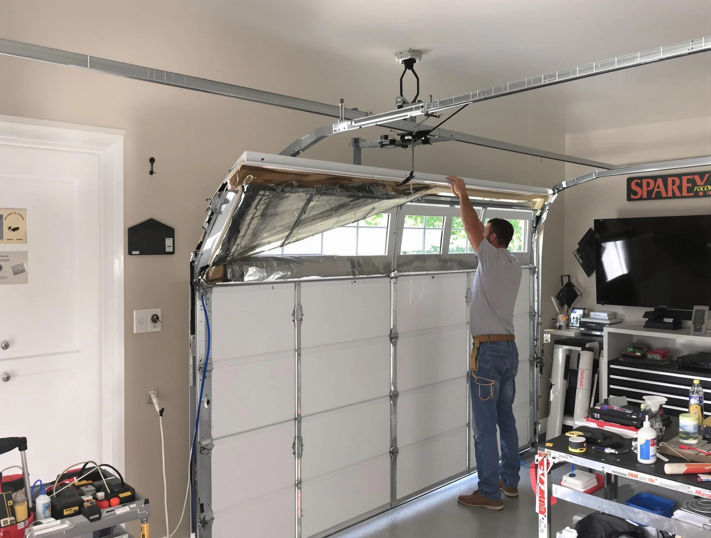 Garage door section replacement by West Valley City Garage Door Repair in West Valley City
