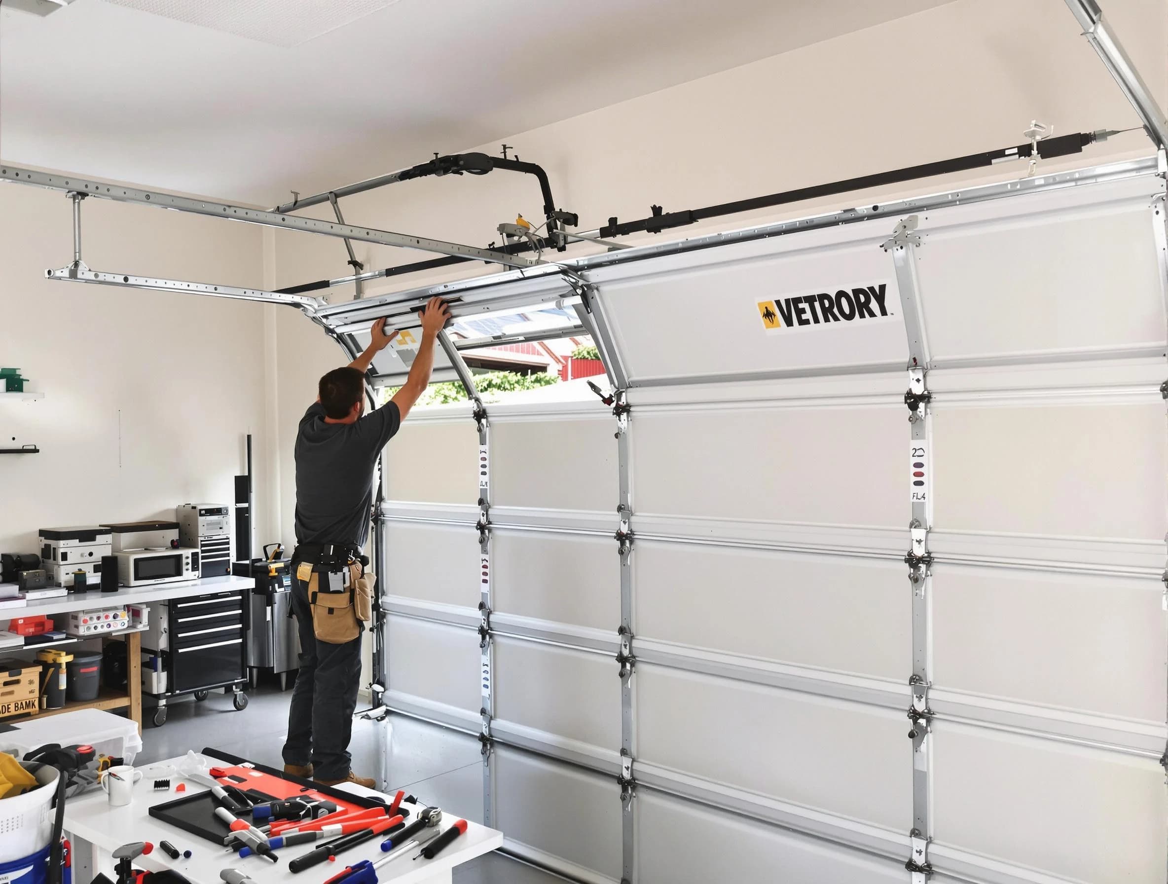 West Valley City Garage Door Repair technician performing section replacement in West Valley City
