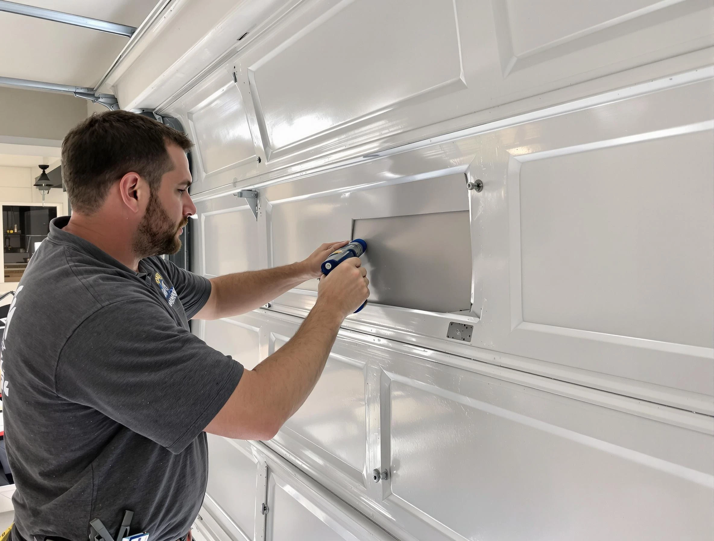 Garage door panel repair by West Valley City Garage Door Repair in West Valley City