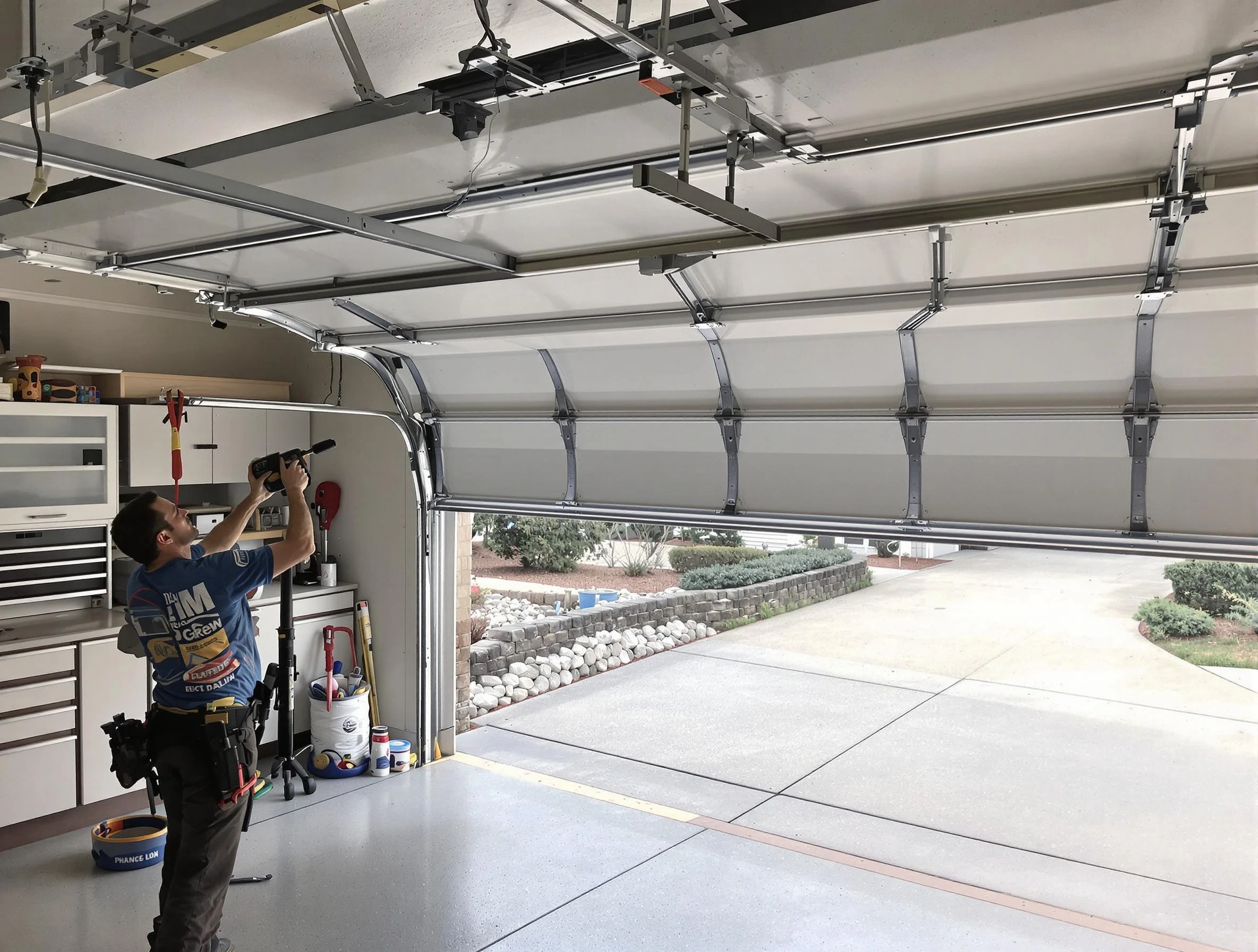 Garage door track repair service by West Valley City Garage Door Repair in West Valley City